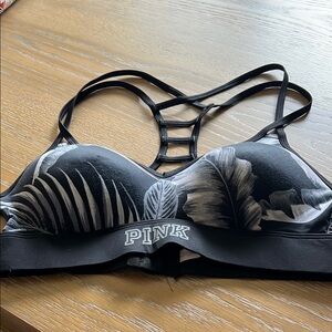 PINK Victoria's Secret Black and White Strappy Bra